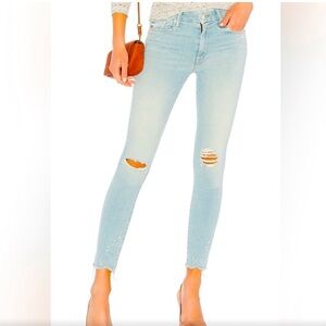 👖♥️MOTHER The Looker Sacred Slit Ankle Nice Shot Jeans Women’s size 28 in Blue